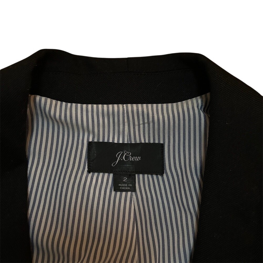J.Crew Parke Wool Blazer Black Classic Tailored Workwear Jacket, size 2 - Picture 11 of 15